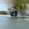 A família estava em uma lancha que explodiu junto com o condutor