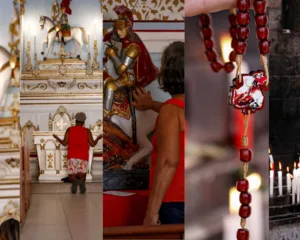 Imagem ilustrativa da imagem Devoção e luta: fiéis pedem proteção a São Jorge em Niterói