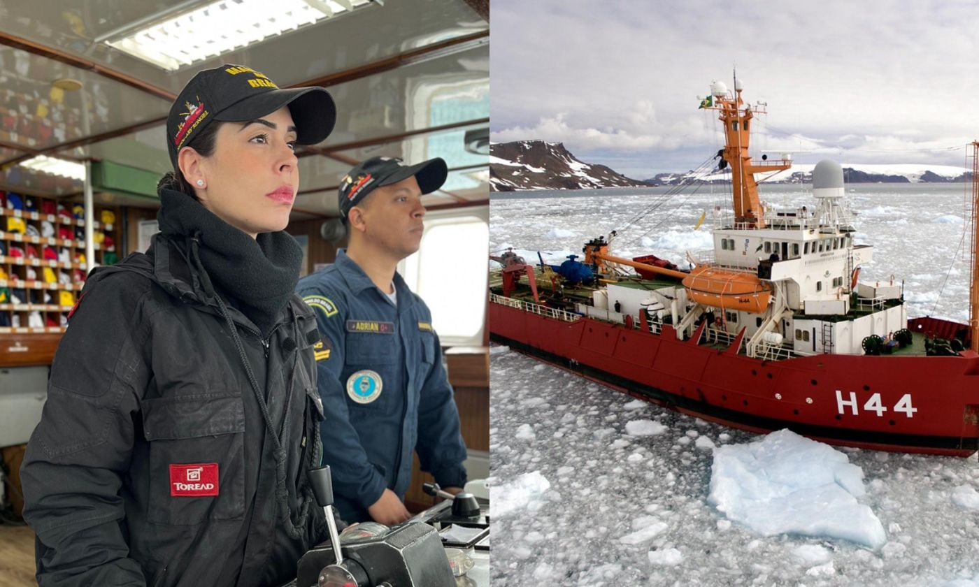 Imagem ilustrativa da imagem Gonçalense é a primeira mulher apta a conduzir navio na Antártica