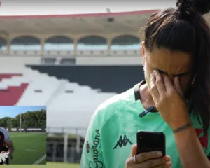 Imagem ilustrativa da imagem Léo Jardim presenteia goleira do Vasco no 'Dia do Goleiro'; vídeo