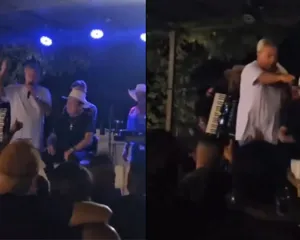 Imagem ilustrativa da imagem Vídeo: prefeito de Cantagalo sobe ao palco bêbado e xinga eleitores