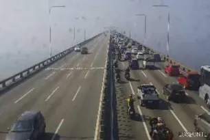 Imagem ilustrativa da imagem Acidente deixa motociclista gravemente ferido na Ponte Rio-Niterói