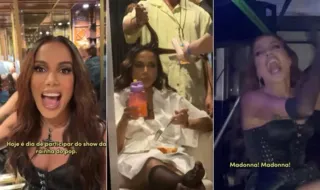 Imagem ilustrativa da imagem Anitta mostra bastidores do show da Madonna no Rio; vídeo