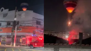 Imagem ilustrativa da imagem Balão cai sobre prédio e causa princípio de incêndio na Zona Norte