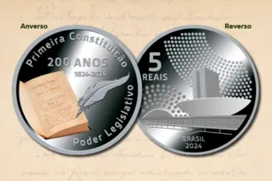 Imagem ilustrativa da imagem Banco Central lança moeda de R$ 5 em homenagem à Constituição
