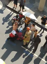 Imagem ilustrativa da imagem Colisão entre carro e moto deixa dois feridos no Centro do Rio