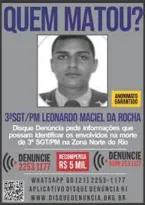 Imagem ilustrativa da imagem Disque Denúncia pede informações sobre assassinos de PM no Rio