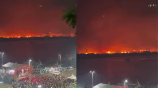 Imagem ilustrativa da imagem Festa no MS acontece em meio às chamas no Pantanal; vídeo