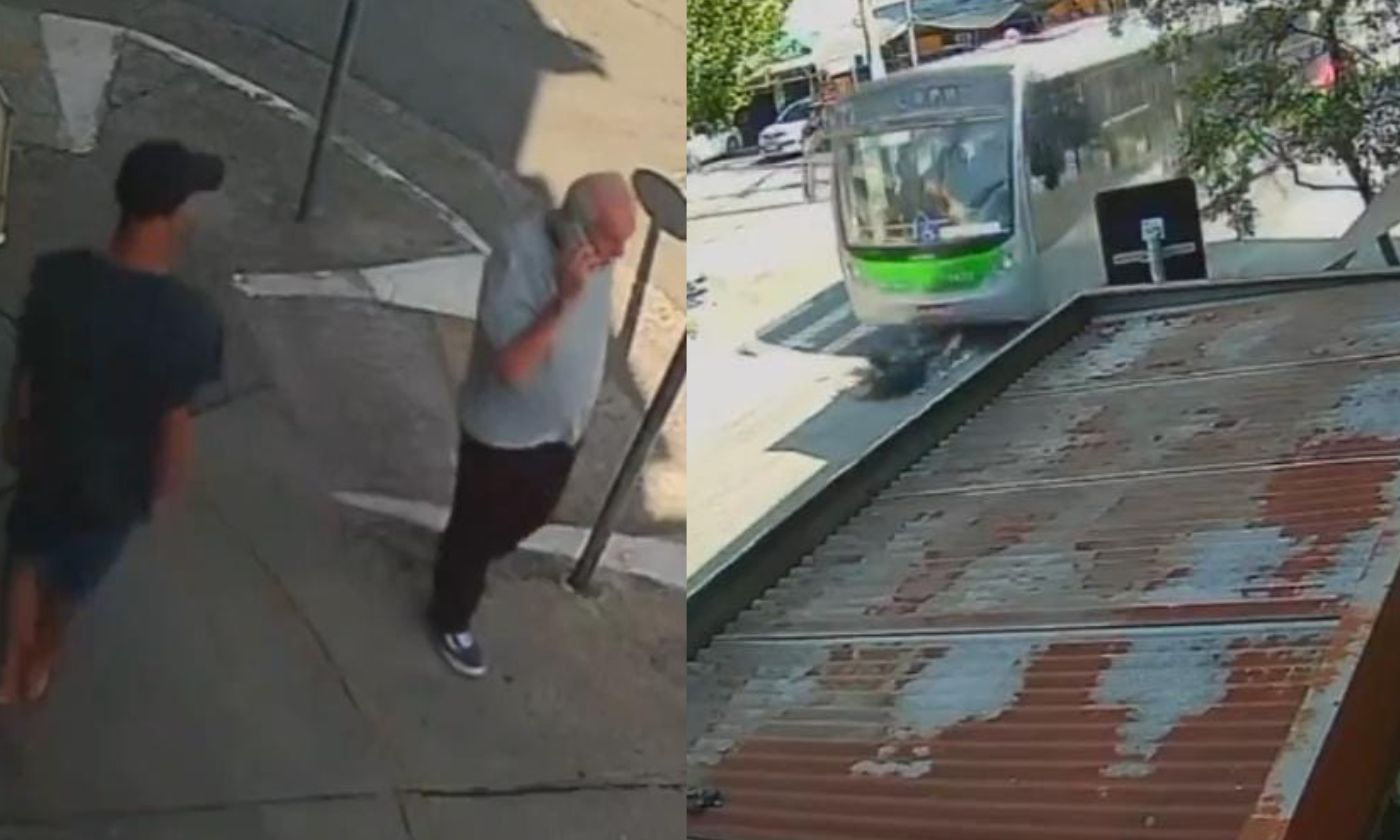 Imagem ilustrativa da imagem Homem assalta idoso e morre atropelado por ônibus ao fugir; vídeo