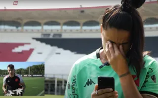 Imagem ilustrativa da imagem Léo Jardim presenteia goleira do Vasco no 'Dia do Goleiro'; vídeo