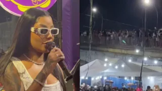 Imagem ilustrativa da imagem Ludmilla 'para' viaduto com show na Zona Norte do Rio; vídeo