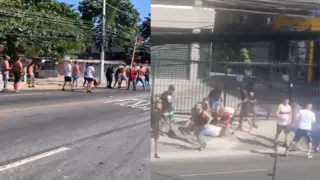 Imagem ilustrativa da imagem Torcedores de Fla e Flu protagonizam brigas em ruas do Rio; vídeo