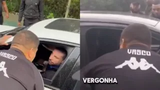 Imagem ilustrativa da imagem Vídeo: torcedores do Vasco protestam no CT: 'Time de frouxos'