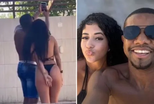 Davi tirando uma selfie descontraída ao lado de Bárbara deu o que falar nas redes sociais