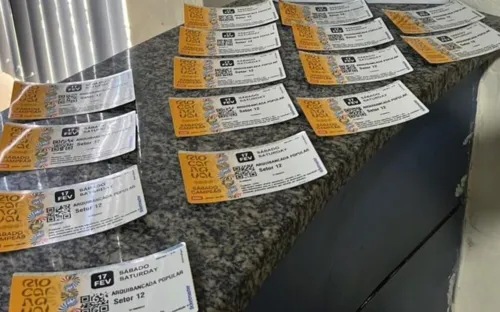 Todos os ingressos foram apreendidos