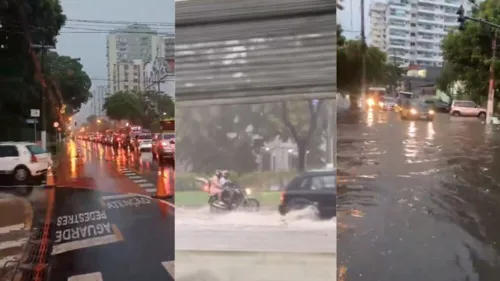 Pontos de alagamentos foram registrados de norte a sul da cidade