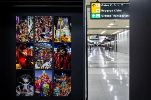 As fotos estão expostas no Aeroporto Internacional Washington Dulles, na capital norte-americana