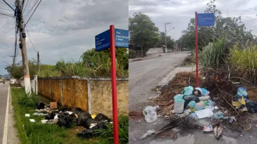 Lixos se acumulam em diversas ruas de Itaipuaçu, desde as festas de fim de ano