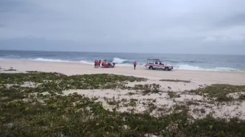 A vítima não resistiu e morreu na praia