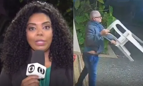 Cameraman usou cadeira para matar inseto enquanto repórter apresentava