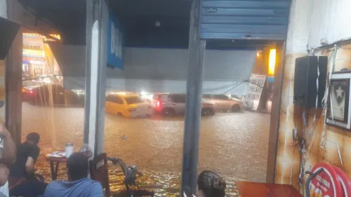 A chuva chegou a 120,2 milímetros no período de uma hora