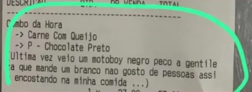 Mensagem foi enviada por dono da pastelaria