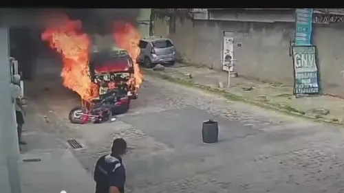 Apesar do susto, o motociclista não sofreu ferimentos graves