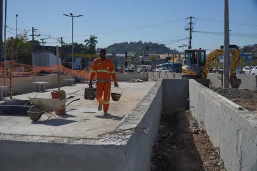 A Praça do Colubandê passar por obras de revitalização desde fevereiro