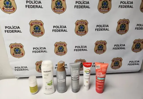 Cocaína estava dentro de embalagens de cosméticos