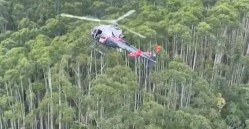 Helicóptero foi encontrado na manhã desta sexta-feira (12)