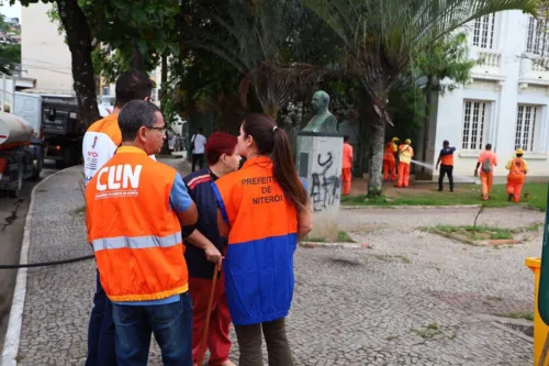 Ação desta sexta ocorreu no Centro da cidade