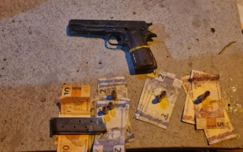 Com o criminoso, havia uma pistola e cerca de R$ 50 em espécie