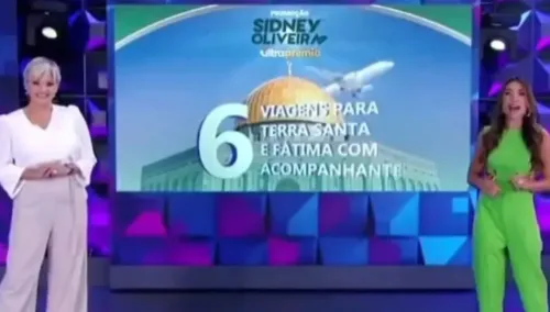 Apresentadoras divulgaram promoção durante programa 'Silvio Santos'