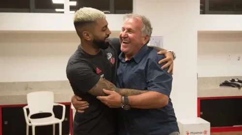 Gabigol e Zico no Ninho do Urubu