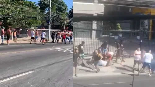 Torcedores de Flamengo e Fluminense brigaram em diversas ruas do Rio neste domingo (23)
