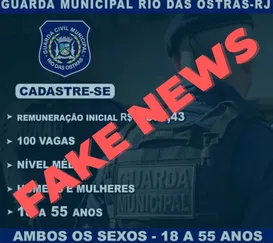 Fake! Rio das Ostras desmente contratação para Guarda Municipal