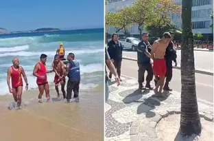 Imagem ilustrativa da imagem Ambulante tenta fugir de fiscalização pelo mar na Zona Sul do Rio