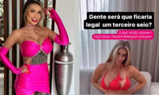 Imagem ilustrativa da imagem Andressa Urach pede opinião de fãs sobre implante de terceiro seio