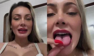 Imagem ilustrativa da imagem Andressa Urach posta vídeo 'batendo palmas' com a língua cortada