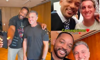 Imagem ilustrativa da imagem Após 10 anos, apresentador da Globo refaz foto com Will Smith