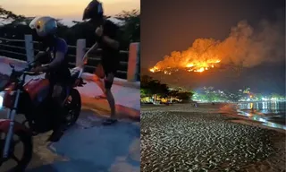 Imagem ilustrativa da imagem Incêndio em morro de Niterói: polícia investiga vídeo de suspeitos