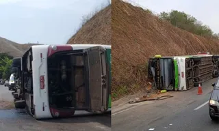 Imagem ilustrativa da imagem Ônibus com time de futebol americano tomba e mata 3 no Rio