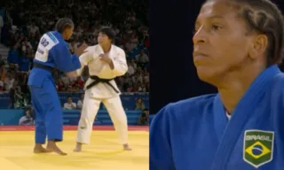 Imagem ilustrativa da imagem Sem bronze! Rafaela Silva é derrotada por japonesa: 'Difícil'