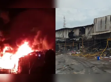 Bombeiros e Defesa Civil vistoriaram o local após o incêndio