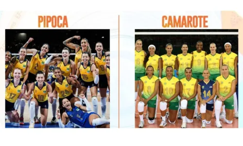 Internautas compararam, com ironia, as gerações das equipes femininas do vôlei brasileiro