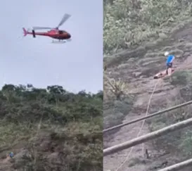 Homem sofre infarto durante rapel em pedra de Petrópolis