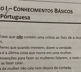 Questão de concurso público é anulada após conteúdos machistas