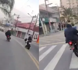 Vídeo: homem persegue suspeitos pelas ruas de SG; final surpreende