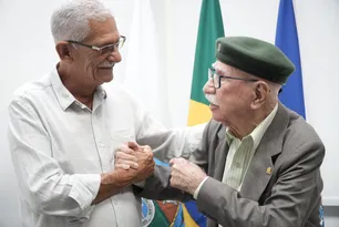 Imagem ilustrativa da imagem Aos 103 anos, veterano da Segunda Guerra é homenageado em SG