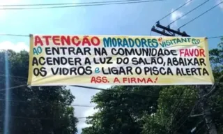 Imagem ilustrativa da imagem Recado da 'firma': criminosos colocam faixas com regras em comunidade